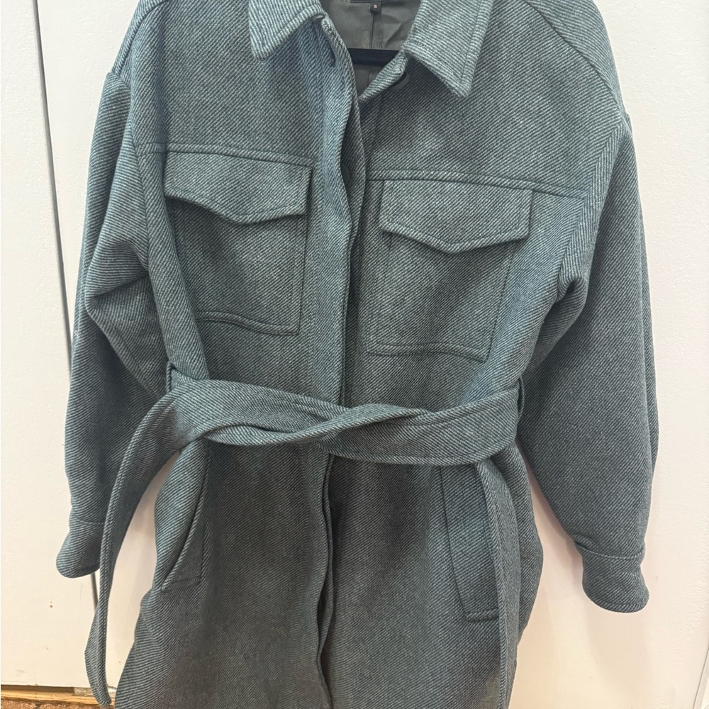 Ted Baker London Gray Utility Jacket with Belt